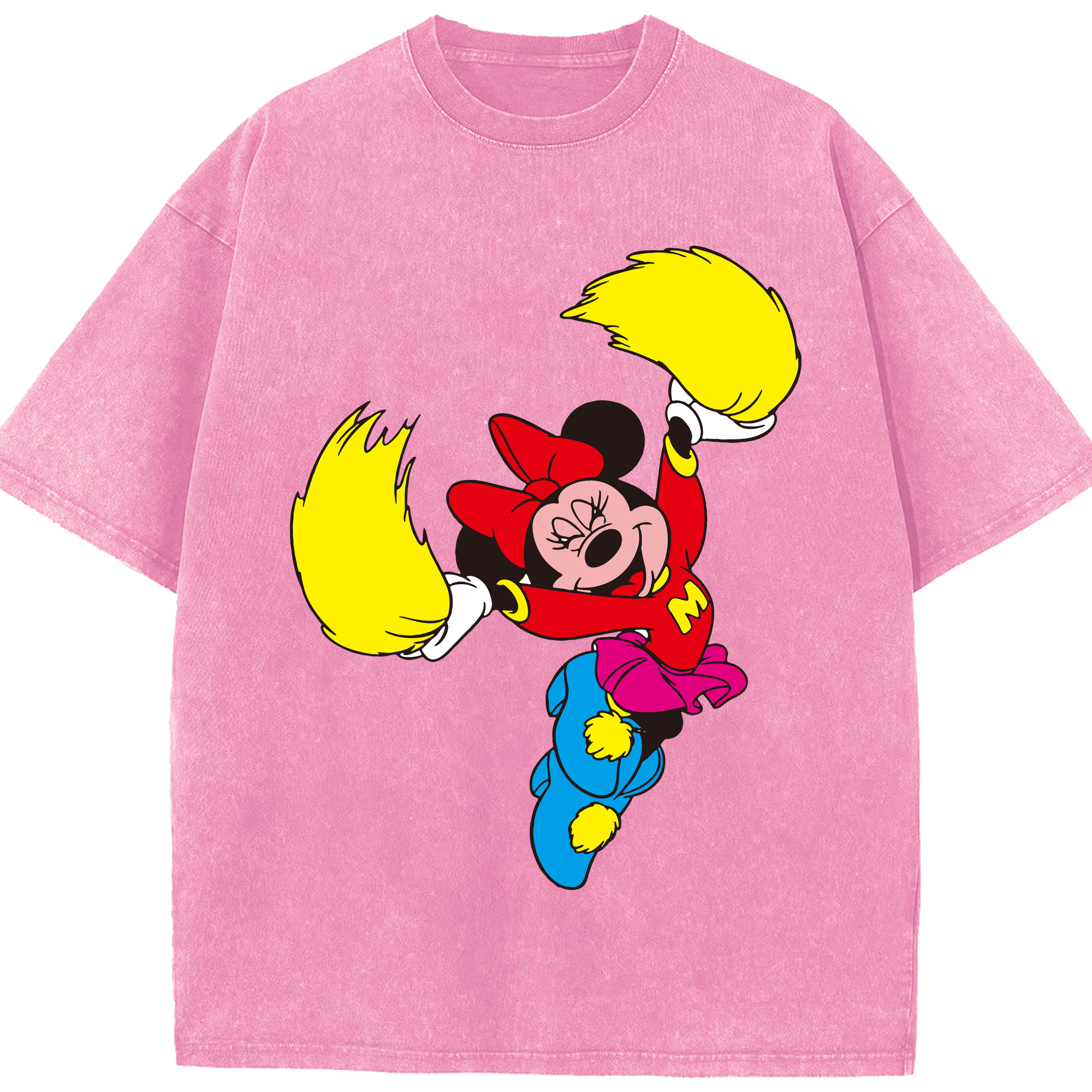 （画像用） ミッキーマウス Mickey Mouse 綿100% ヴィンテージ風 半袖Tシャツ（フロントプリント）